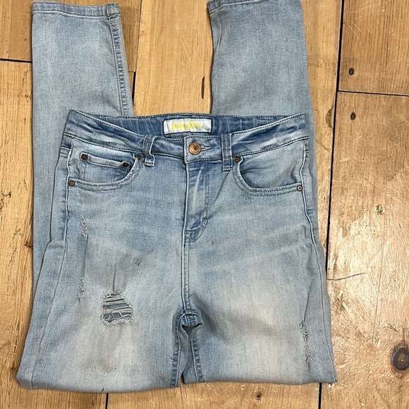 GIRL’S Indigo Rein Blue Distressed Jeans, 14 - Picture 1 of 11